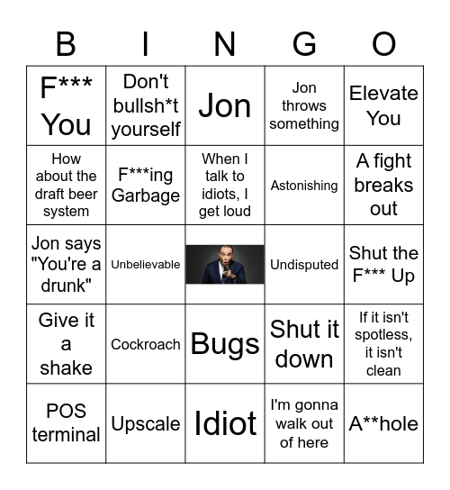 BIG JON Bingo Card