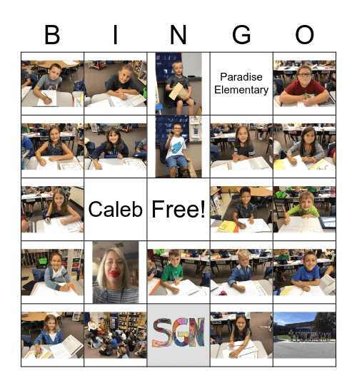 Mrs. Gross 3rd Grade Bingo Card