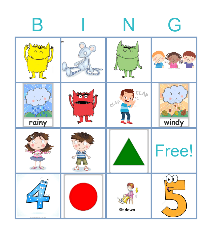 Kinder Bingo Card