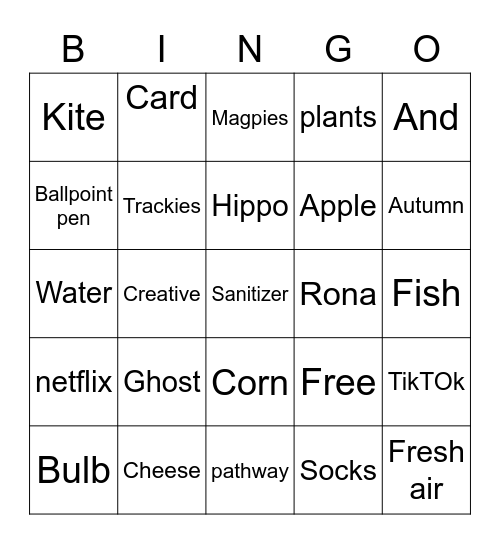 Yes AND? Bingo Card