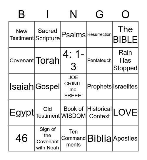 PSR BINGO Card