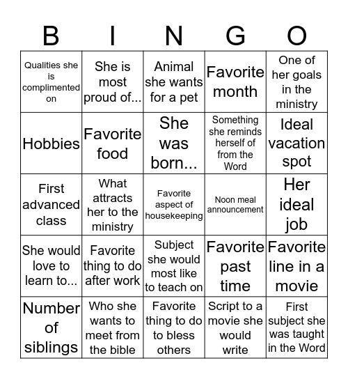 Annabeth Bingo! Bingo Card