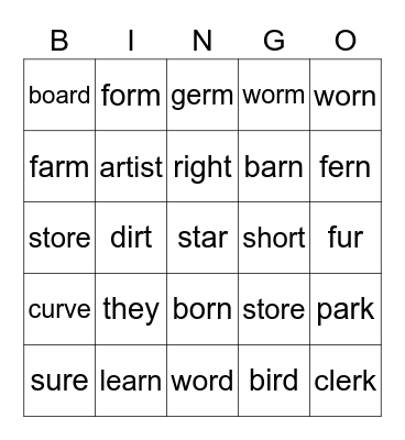 Bingo 5.2 and 5.3 Bingo Card