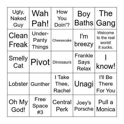 F.R.I.E.N.D.S. BINGO Card