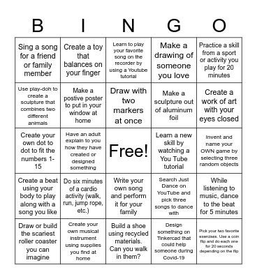 SPECIALS SUMMER BINGO Card