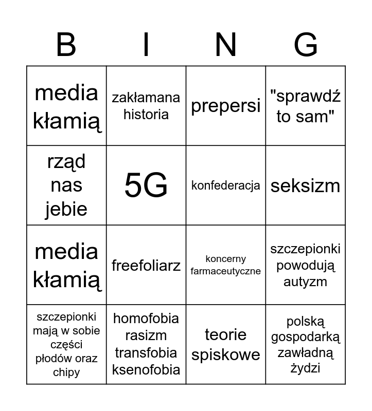 FOLIARZ BINGO Card