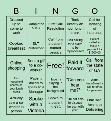 Remote Work BINGO Card