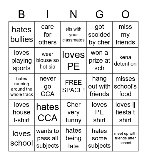 Bingo Card