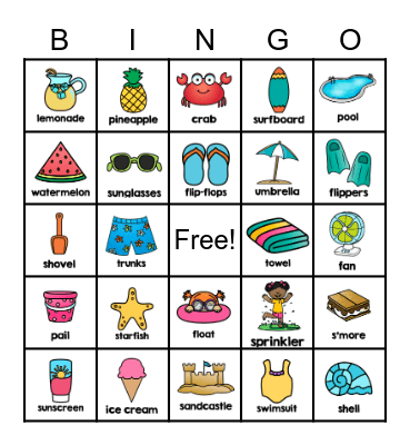 Summer Bingo Card