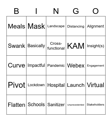 COVID Bingo Card