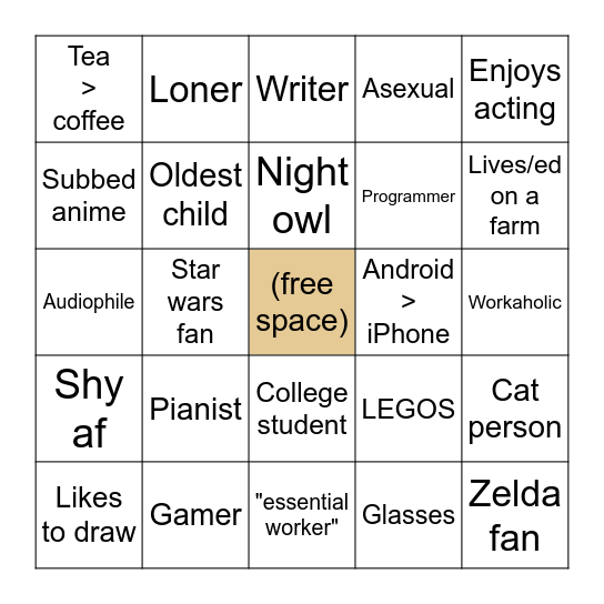 9TailedFaux Bingo Card