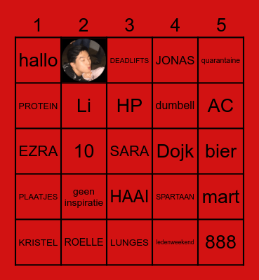 Spartacus Bingonight Bingo Card