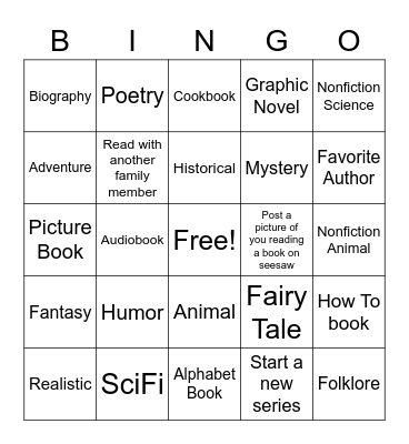 Book  BINGO Card