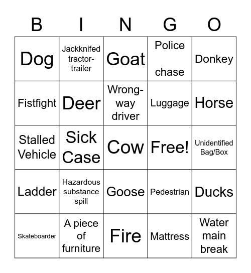 Rodger Brand Bingo Card