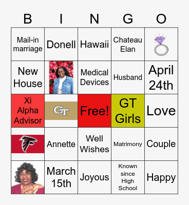 Laticia... is Married Now! Bingo Card