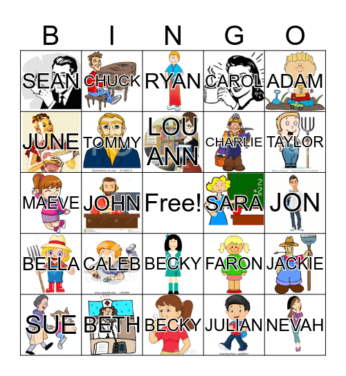 FAMILY BINGO Card