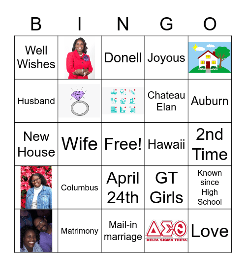 Laticia... is Married Now! Bingo Card