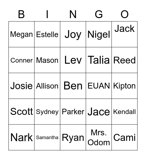 Happy Birthday Bingo Card