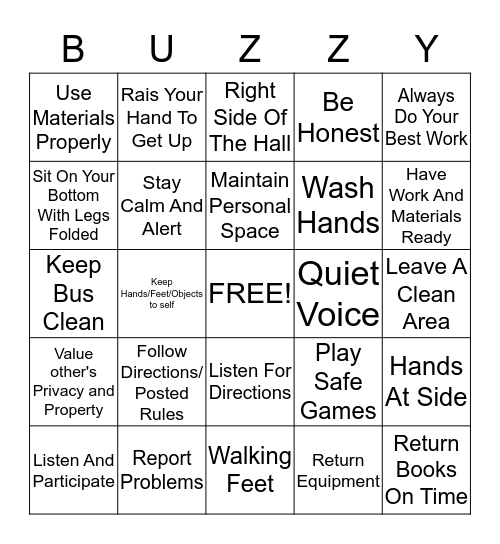 Jefferson BINGO Card