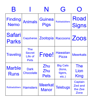 Alex Roman's How Alike are We? Bingo Card