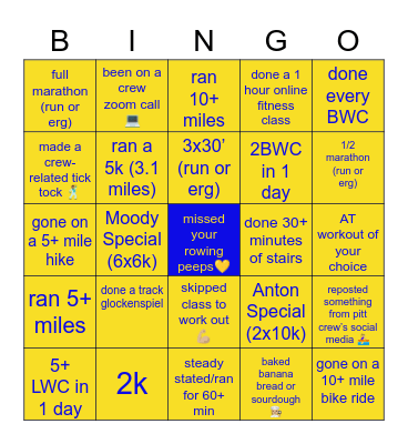 Quarantine Cup Bingo Card