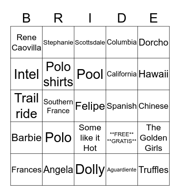 Nat and Andres Bingo! Bingo Card