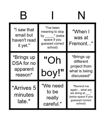 John Bingo - Prize TBD Bingo Card