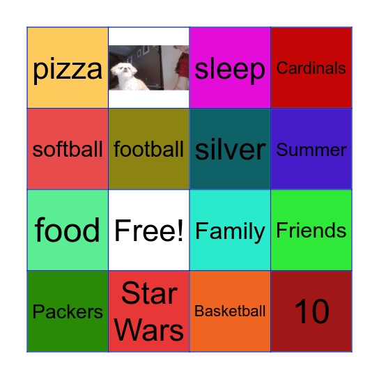Addison's favorite things  Bingo Card
