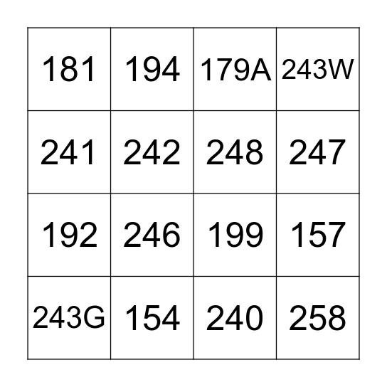 Eurole 6 on SLBP Bingo Card