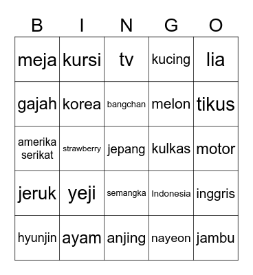 `lucy Bingo Card