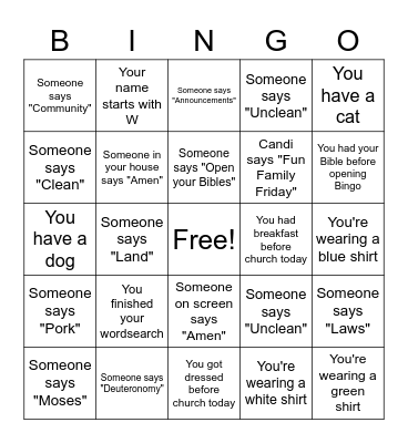 CB Kids Bingo for May 17 Bingo Card