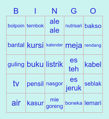 karex w/badgen Bingo Card