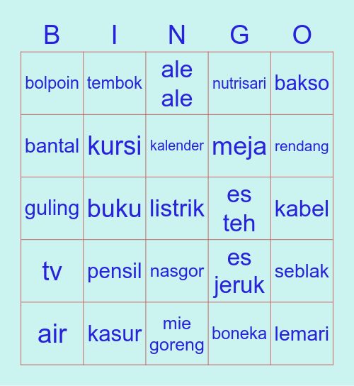 karex w/badgen Bingo Card