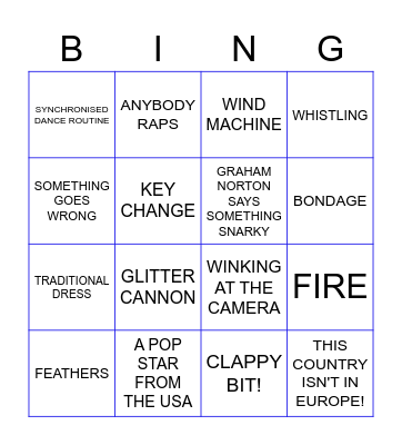 Eurovision 2020! Bingo Card