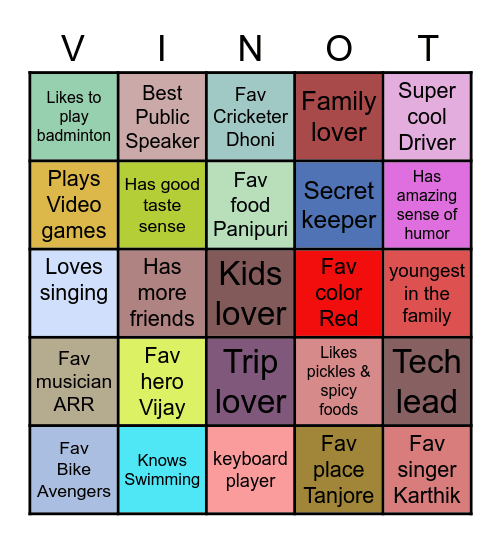 Its about you❤ Bingo Card