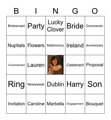 Caroline's Hen Bingo Card