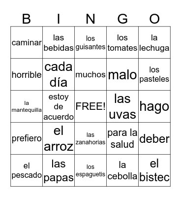 1-repaso de 3B Bingo Card