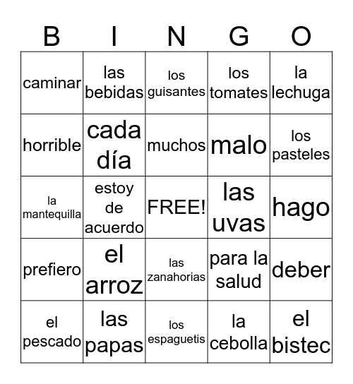 1-repaso de 3B Bingo Card