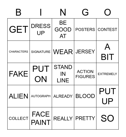 WHAT'S YOUR PASSION Bingo Card