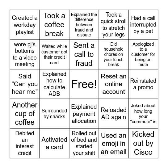 Bingo Card