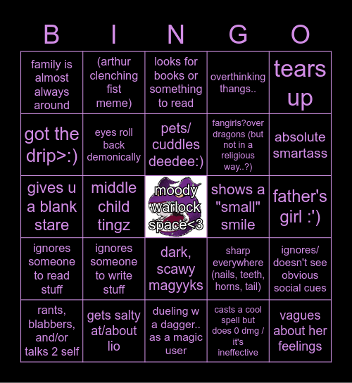 BINGO: Marcy Edition Bingo Card