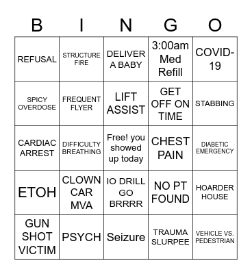 Sibley Shuttle Bus Bingo Card
