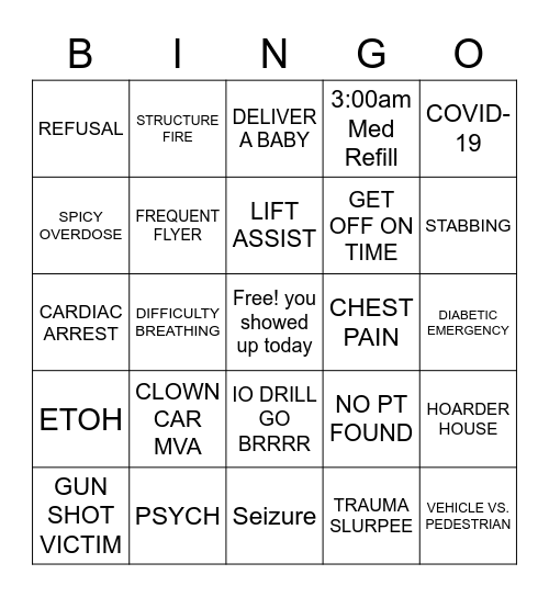 Sibley Shuttle Bus Bingo Card