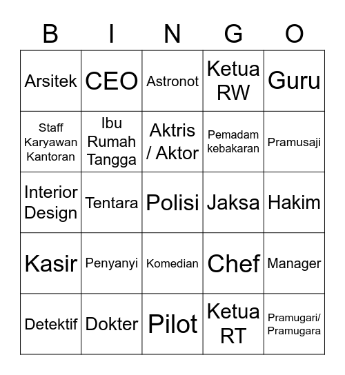 @ENA92KSJ Bingo Card
