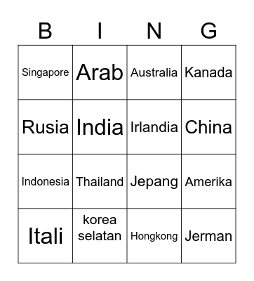 ENA01JINSOL Bingo Card