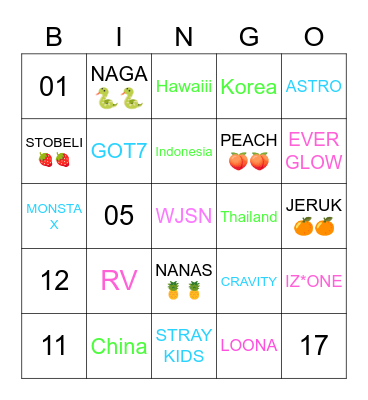 BINGO WITH UNITE Bingo Card