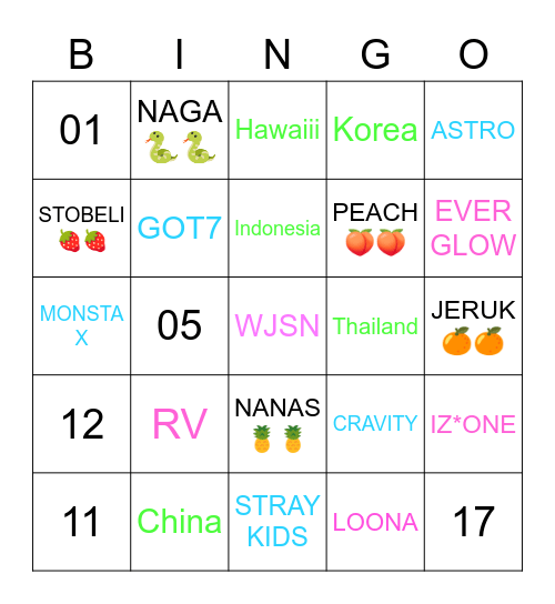 BINGO WITH UNITE Bingo Card