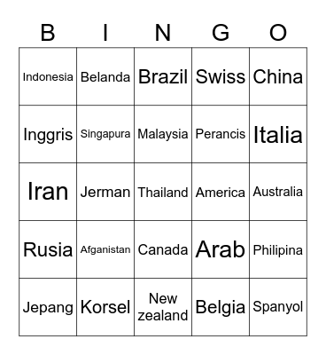 Wonjin Bingo Card