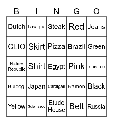 imxchangkyoun Bingo Card