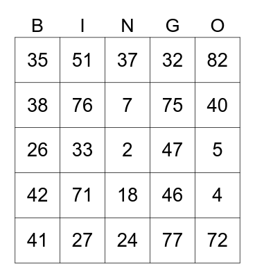 Family amazing bingo Card
